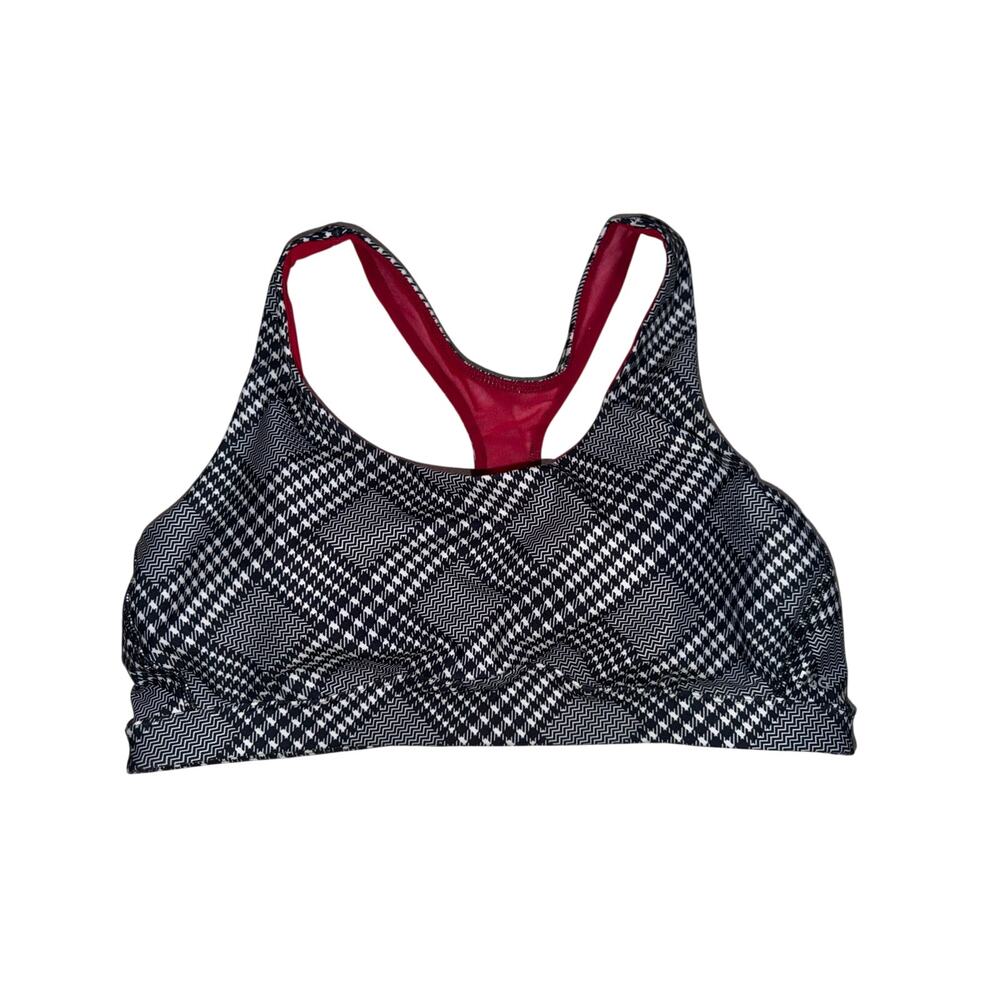 DSG women’s plaid design with red lining sports bra sports bra